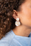 Lott Oorbellen Fine Sequin Globe L - Nude Mix Pearl