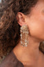 Lott Oorbellen Sequin Detailed Flower Rain - Gold