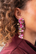 Lott Mix Rode Oorbellen Bold Sequin Waterfall L Bonny