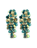 Lott Oorbellen Bold Sequin Waterfall L - Emerald Green