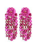 Lott Oorbellen Sequin Waterfall Wide Rings L - Metallic Fuchsia