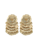 Lott Gouden Oorbellen Sequin Shell Look Waterfall - Champagne