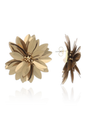 Lott Bruine Oorbellen Sequin Flower Stud Premium L - Copper