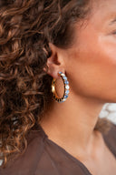 Lott Oorbellen Hoop M Gold - M. Sapphire Opal Julliette