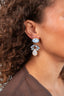 Lott Oorbellen Flower Drop M - Sapphire Opal