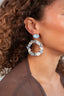 Lott Oorbellen Element Hoop M - Sapphire Opal Sky Blue