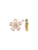 Lott Oorbellen Strass Flower M - Bubble Pink