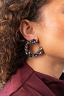 Lott Dark Purple Oorbellen Dewi Irregular Creool