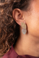 Lott Gouden Oorbellen Double Leaf Sil