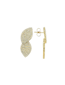 Lott Gouden Oorbellen Double Leaf Sil