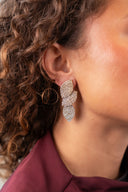 Lott Gouden Oorbellen Triple Leaf Sil