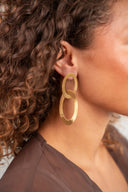 Lott Earrings Double Oval Charm Satin L