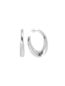 Lott Classic Oorbellen Curved Creool Deluxe M zilver