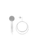 Lott Classic oorbellen triple hoops glow L zilver