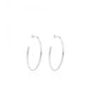 Lott Classic Oorbellen Creole Oval Brushed zilver