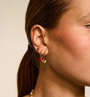 Anna + Nina Single Heart Beat Ring Earring