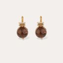Gas Bijoux Bruine Oorbellen Decalcia Brown