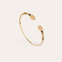Gas Bijoux Gouden Armband Bangle Duality Scaramouche Enamel Beige Multi