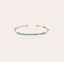 Gas Bijoux Gouden Blauwe Armband Bangle Zanzibar