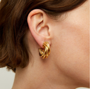 Gas Bijoux Gouden Oorbellen Atik Hoop Mini