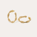 Gas Bijoux Gouden Oorbellen Mini Bamboo Hoop
