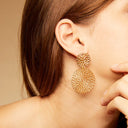 Gas Bijoux Gouden Oorbellen Onde Gourmette Small