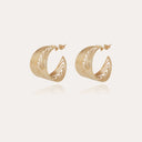 Gas Bijoux Gouden Oorbellen Wave Hoop