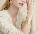 Gas Bijoux Gouden Oorbellen Wave Hoop