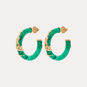 Gas Bijoux Groene Oorbellen Cobra Hoop Acetate - Green