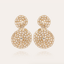 Gas Bijoux Gouden Oorbellen Onde Gourmette Strass Small