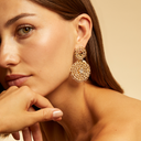 Gas Bijoux Gouden Oorbellen Onde Gourmette Strass Small