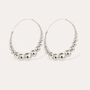 Gas Bijoux Zilveren Oorbellen Multiperla Hoops Silver
