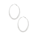 Zilveren Stainless Steel Oorbellen Happy Hoops