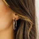 Gisser Jewels Bold Tube Oversized Hoop Oorbellen