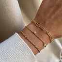 Karma Armband Plain Round Square Chain model