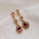 Karma Gouden Oorbellen Symbols XL Ava Wine Red