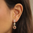 Karma Gouden Oorbellen Symbols XL Ava Wine Red 