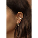 Karma Gouden Oorbellen Symbols XL Lona Wine Red