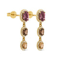 Karma Gouden Oorbellen Symbols XL Rosa Wine Red