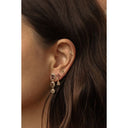 Karma Gouden Oorbellen Symbols XL Rosa Wine Red