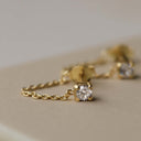 Karma Oorbellen Chain Single Zirconia sfeer