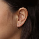 Karma Oorbellen Chain Zirconia Tube model