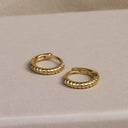 Karma Oorbellen Plain Hinged Hoops Half Twisted 12mm