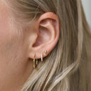 Karma Oorbellen Plain Hinged Hoops Round Zirconia model