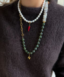 Le Veer Pistachio Pearl Ketting