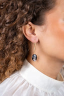 Lott Oorbellen Oval S - Mix Black Brown