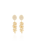 Lott Beige Oorbellen Cluster of Thick Sequins - Honey Gold