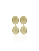 Lott Beige Oorbellen Double Drop M - Amber Gold