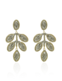Lott Beige Oorbellen Flower Leafs M - Wax