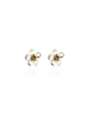 Lott Beige Oorbellen Flower Stud - Wax